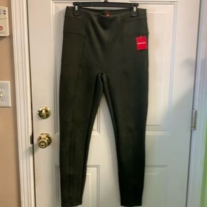SPANX faux Suede Olive Green Sz Large